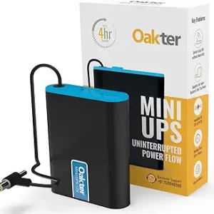 Oakter Mini UPS for 12V WiFi Router Broadband Modem | Backup Upto 4 Hours | WiFi UPS Power Backup During Power Cuts