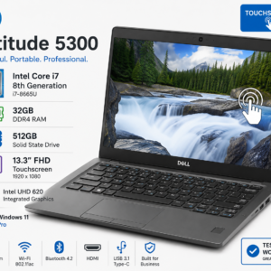Dell Latitude 5300 i7-8665U 32GB RAM 512GB SSD 13.3" FHD Touchscreen Win 11